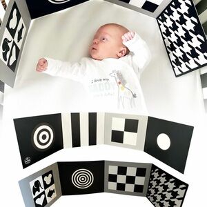 Sensory Board for Babies - Extra Large Black and White Tummy Time Toys 0-3M